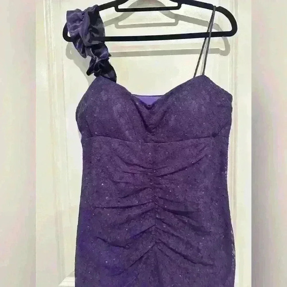 Reign on Purple Sequin Dress with Slit - Picture 1 of 6